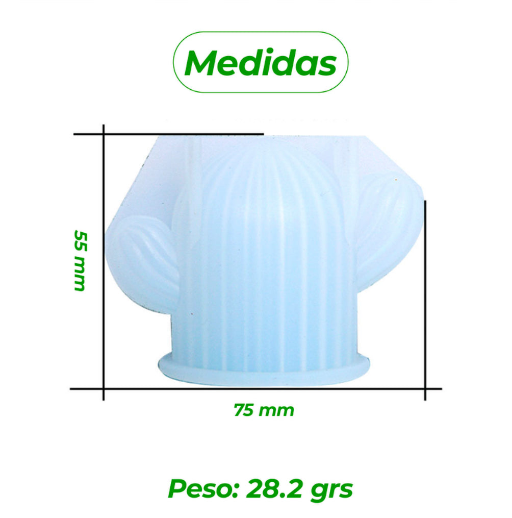 MOLDE DE SILICONA PARA VELAS Y JABONES CACTUS 3D DIY RESINA