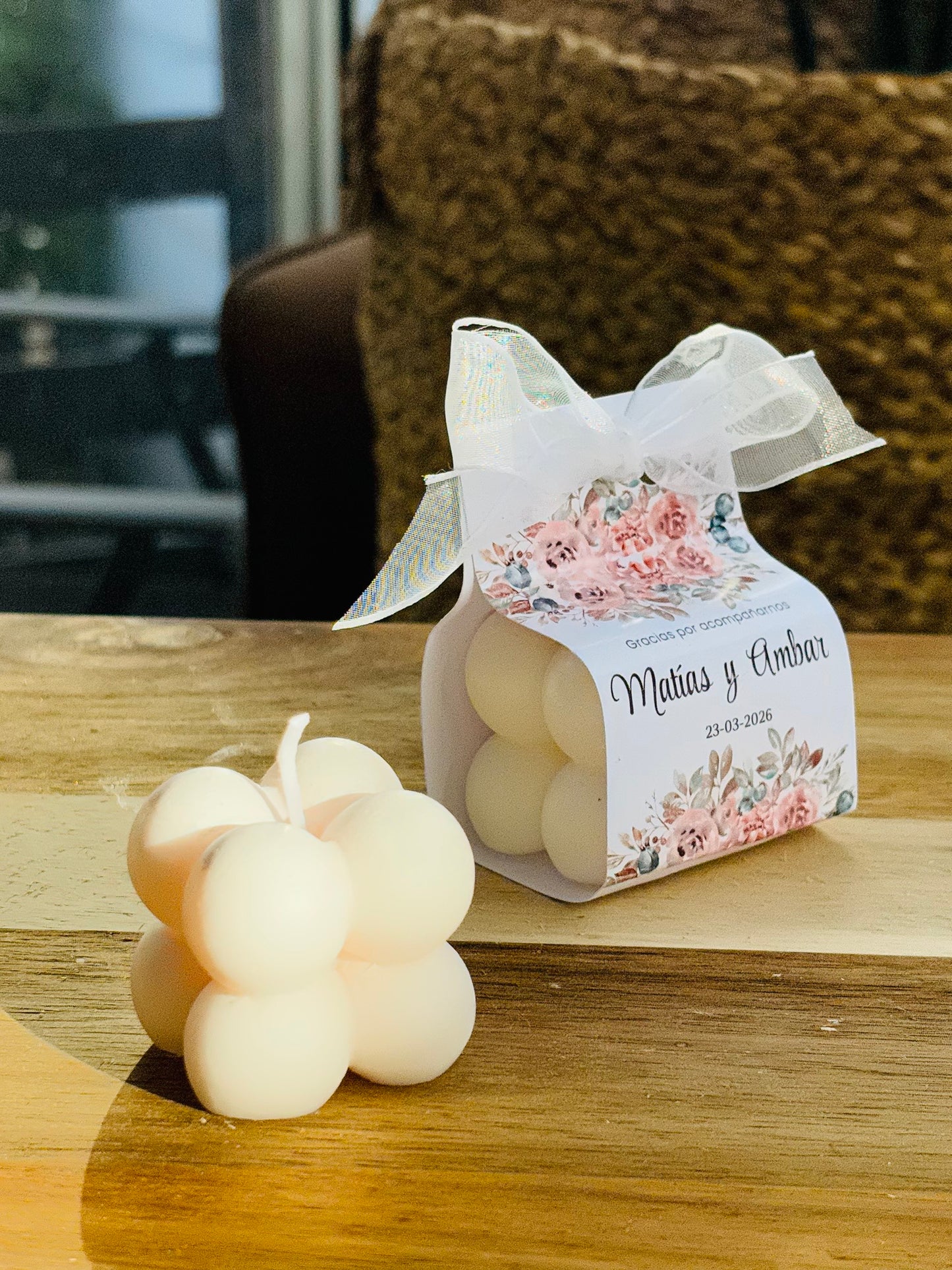 Vela burbuja mini + empaque personalizado