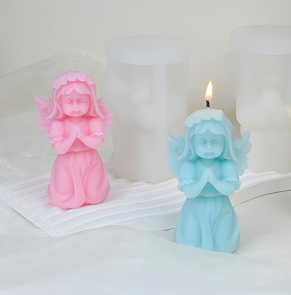 MOLDE DE SILICONA PARA VELA ANGELITA ORANDO 9.5X5.8CM