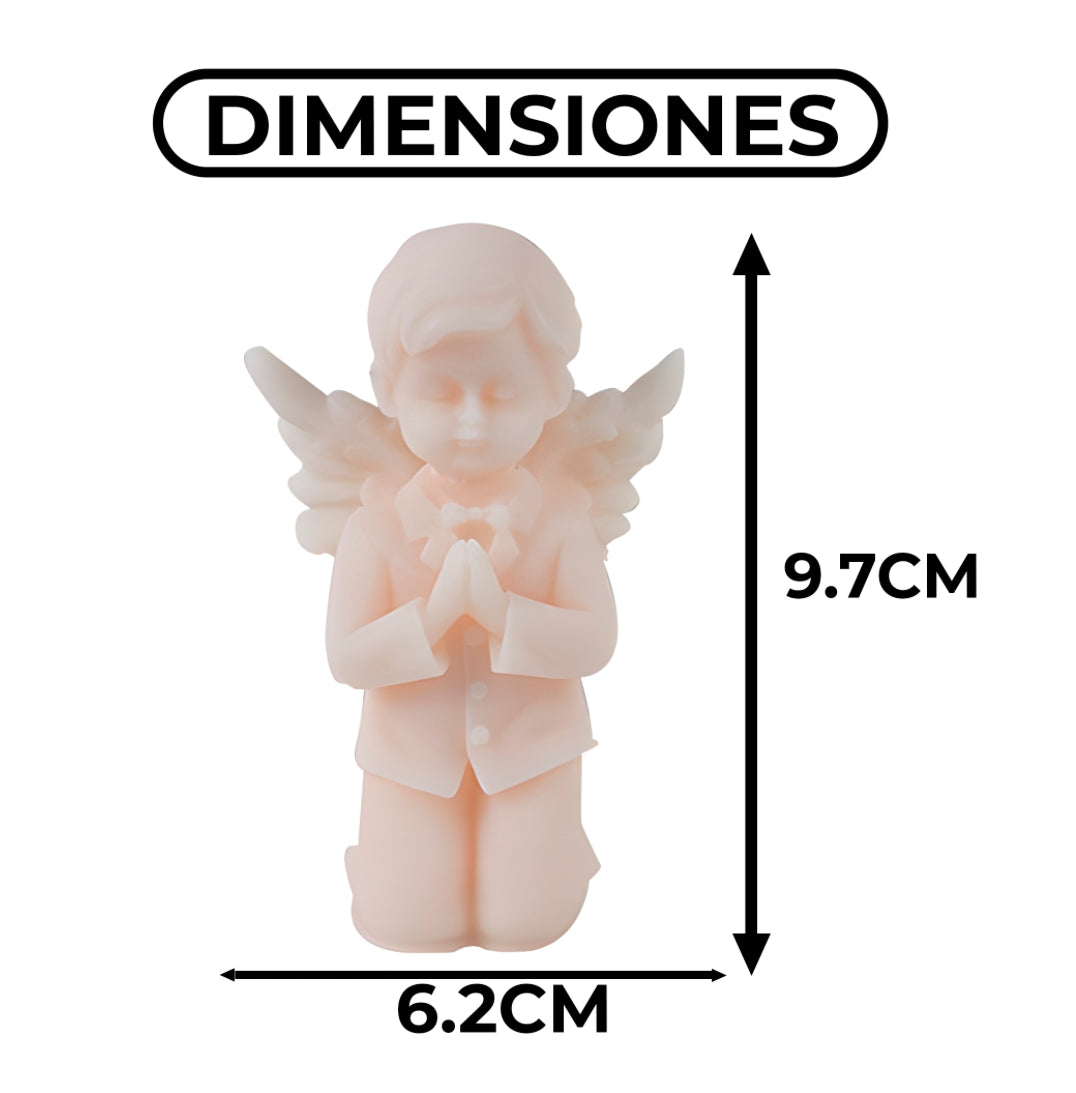 MOLDE DE SILICONA PARA VELA ANGELITO ORANDO 9.7X6.2CM