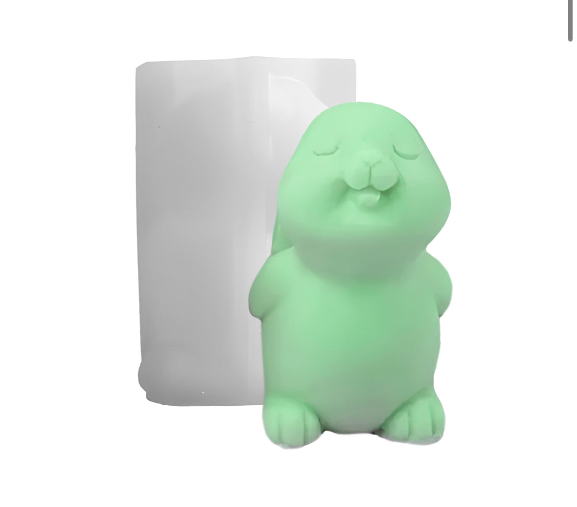 MOLDE SILICONA CONEJITO OREJUDO PARA VELAS 4.9X7 CM