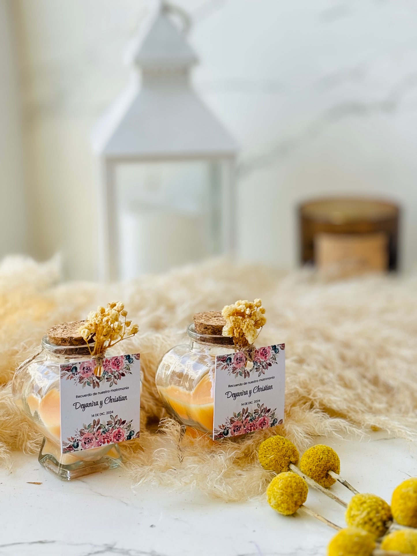 Pack 50 Mini Velas corazón Personalizadas