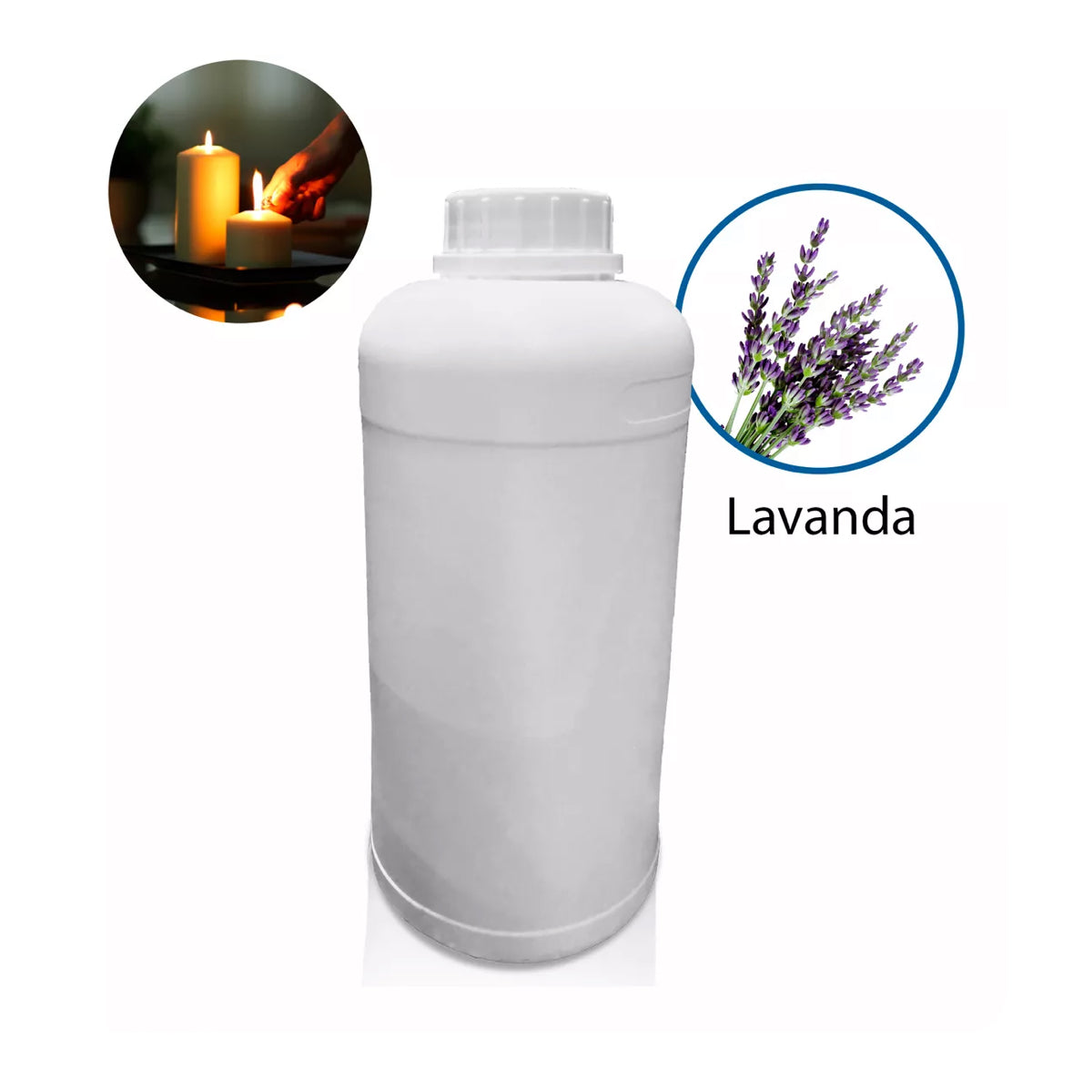 ESENCIA AROMÁTICA LAVANDA FRAGANCIA PARA VELAS JABÓN AROMAS 1 LITRO