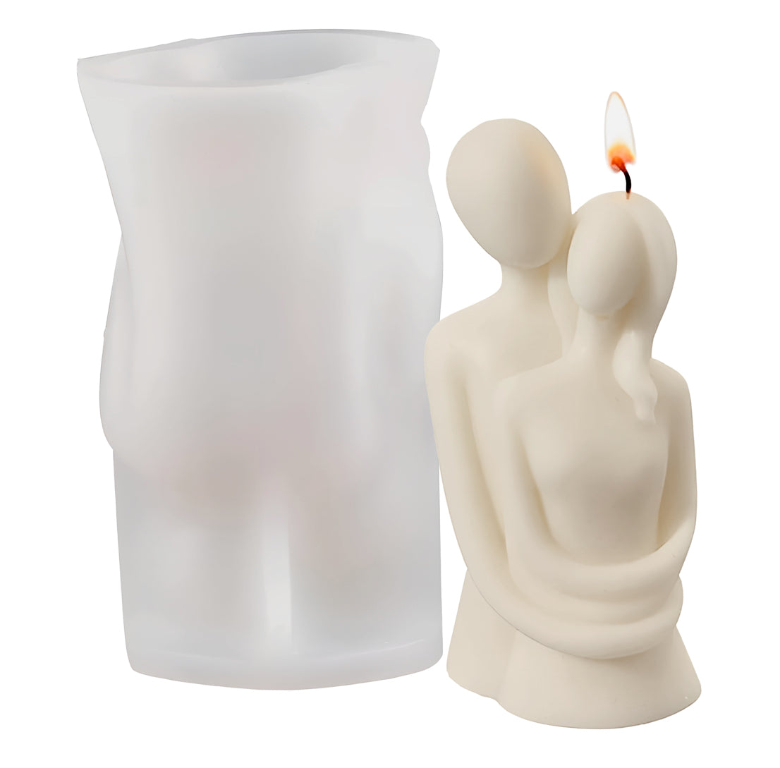 Molde silicona vela enamorados