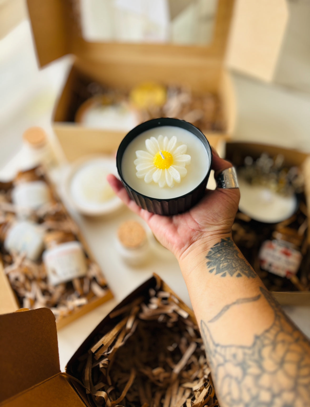 BOX VELA MARGARIA VAINILLA + TÉ VERDE JAZMÍN FELIZ DIA MAMÁ