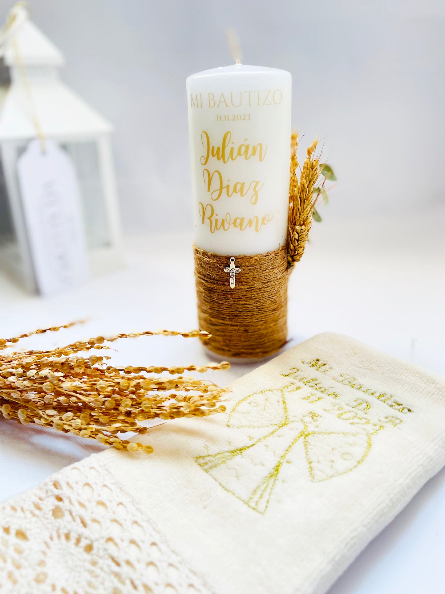 Pack Bautizo 2 (cirio+toalla)