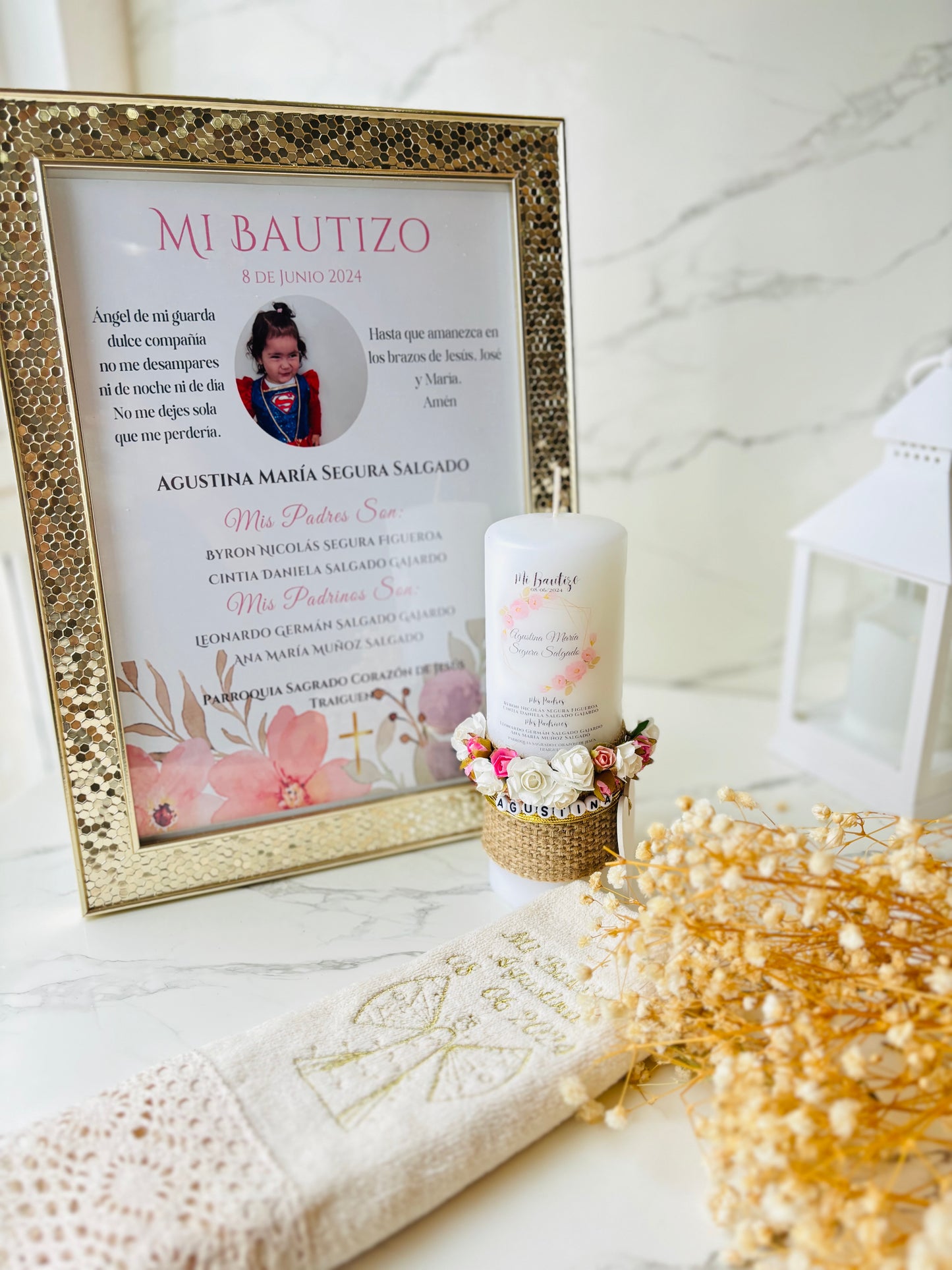 Cuadro personalizado bautizo, primera comunión o baby shower