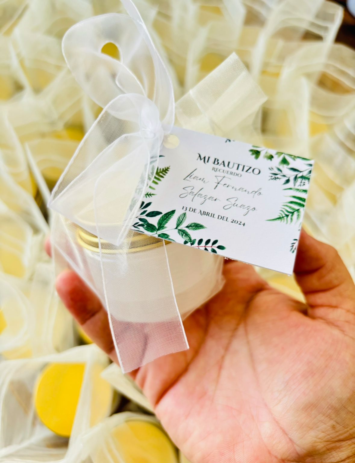 Pack Bautizo 6 (cirio+toalla+36 minivelas)