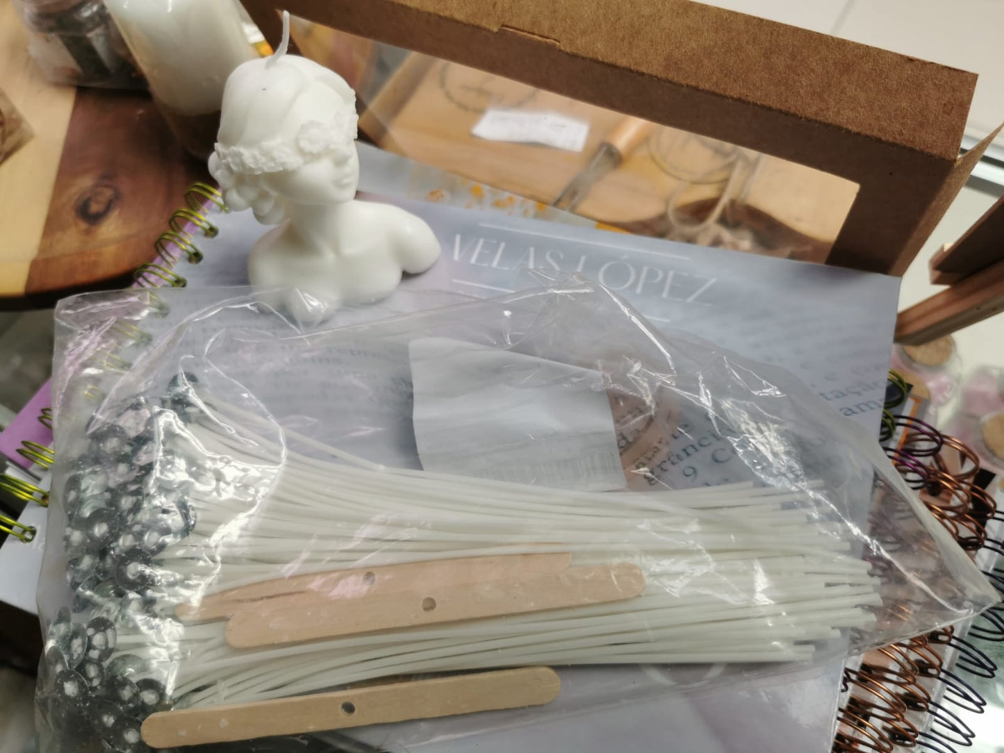 MECHAS PARA VELAS 20CM x 100