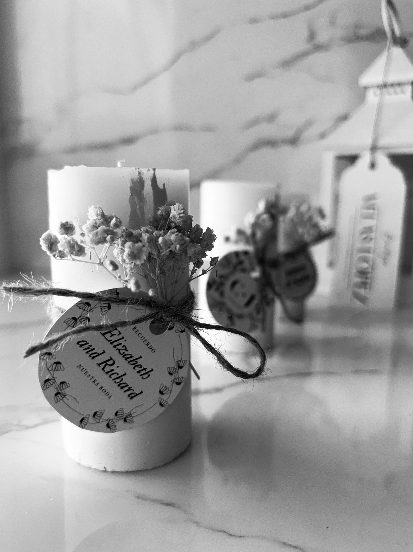 pack 12 souvenir mini vela + concreto matrimonio