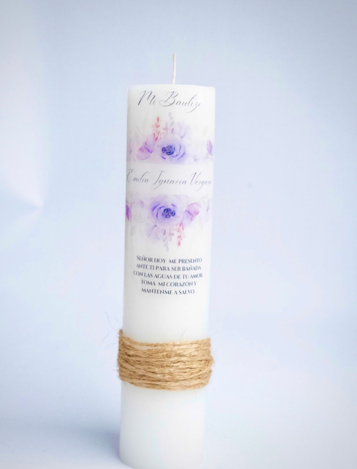 Cirio Ceremonia Bautizo tradicional Personalizado