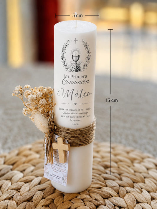 CIRIO 15cm ESTAMPADO PRIMERA COMUNIÓN