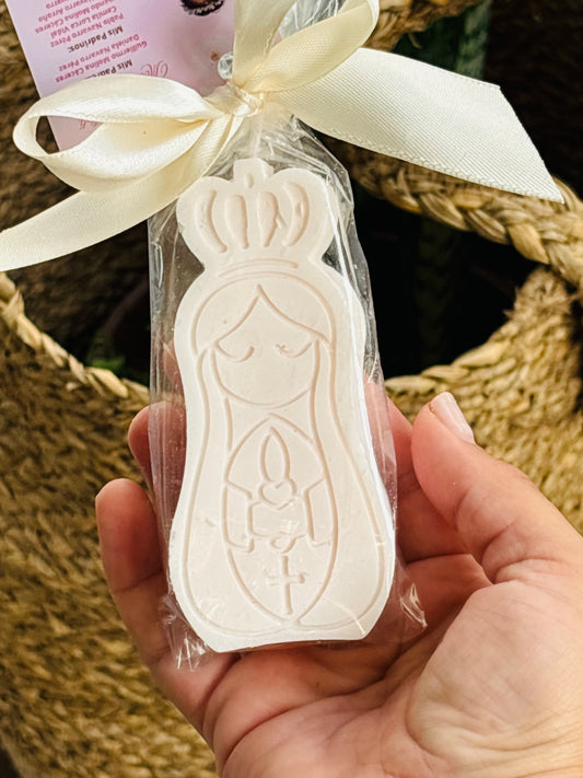 Virgencita pliss vela personalizada