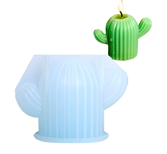 MOLDE DE SILICONA PARA VELAS Y JABONES CACTUS 3D DIY RESINA