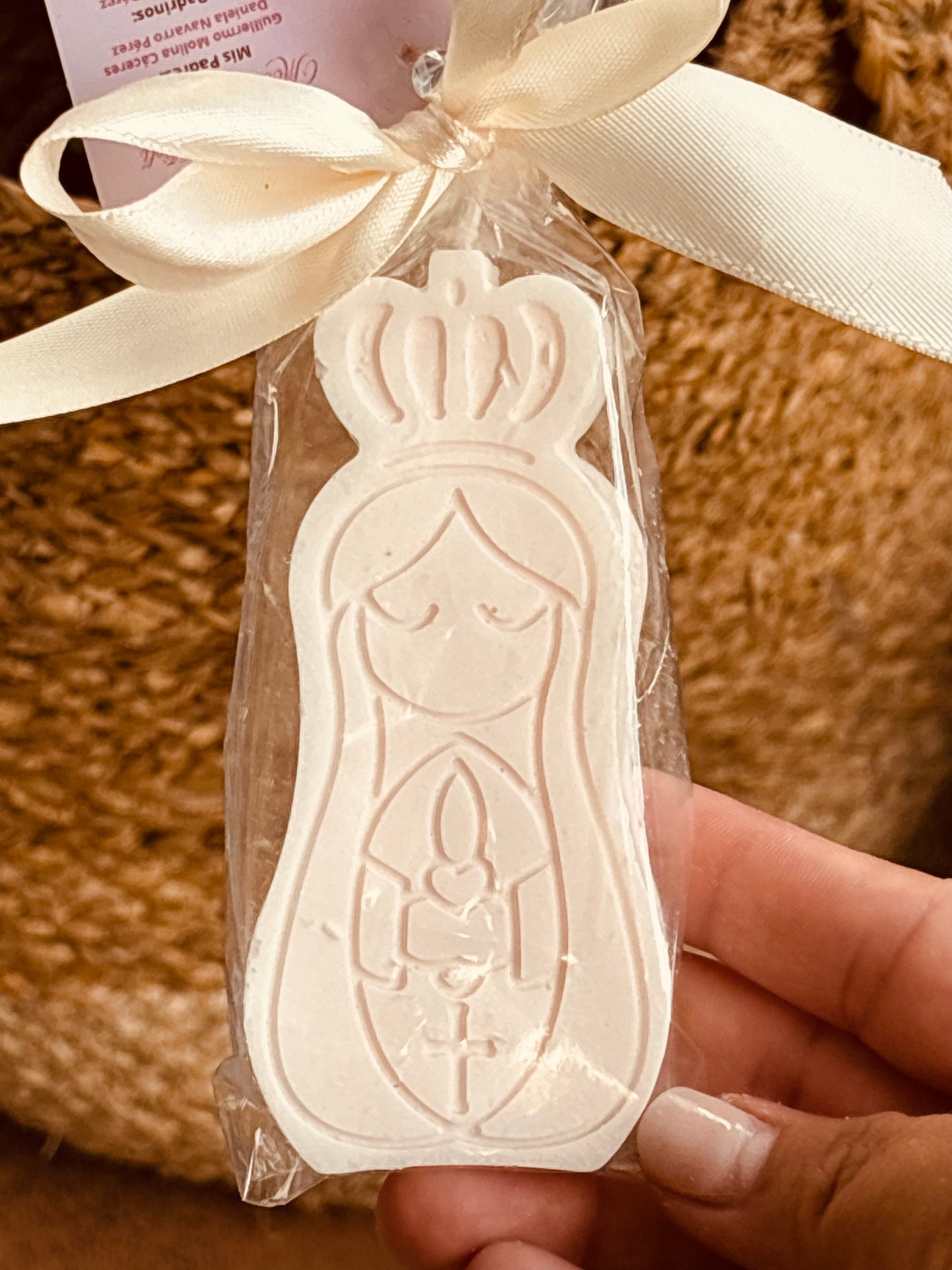 Virgencita pliss vela personalizada