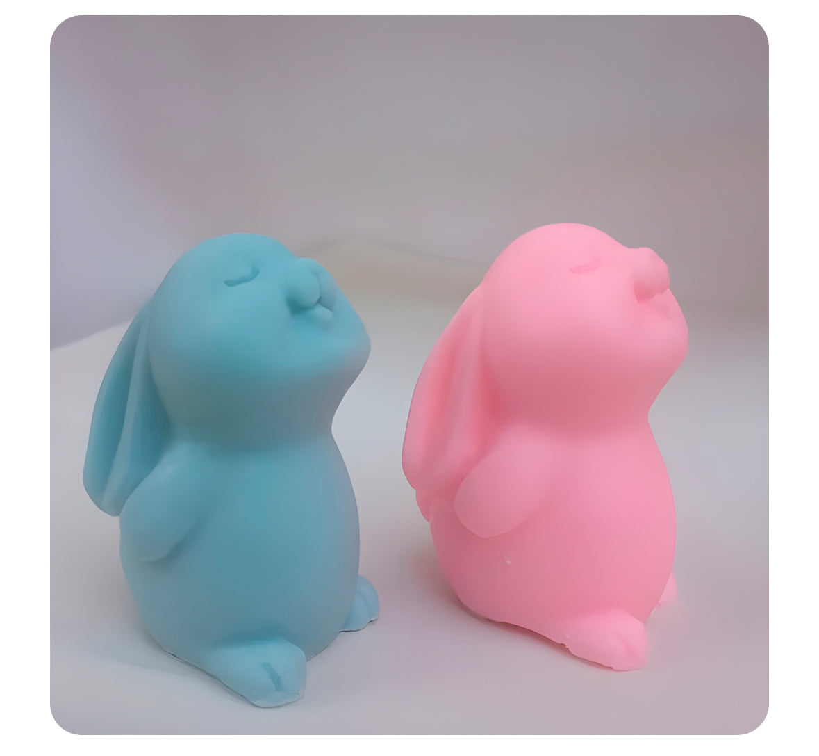 MOLDE SILICONA CONEJITO OREJUDO PARA VELAS 4.9X7 CM