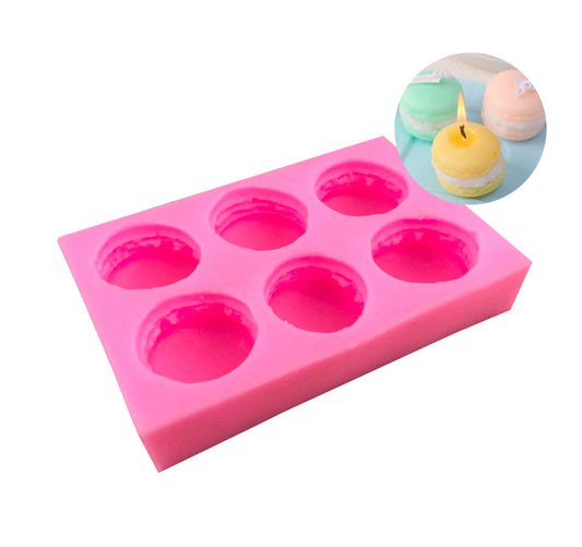 MOLDE DE SILICONA JABÓN VELAS FORMA DE MACARRONES