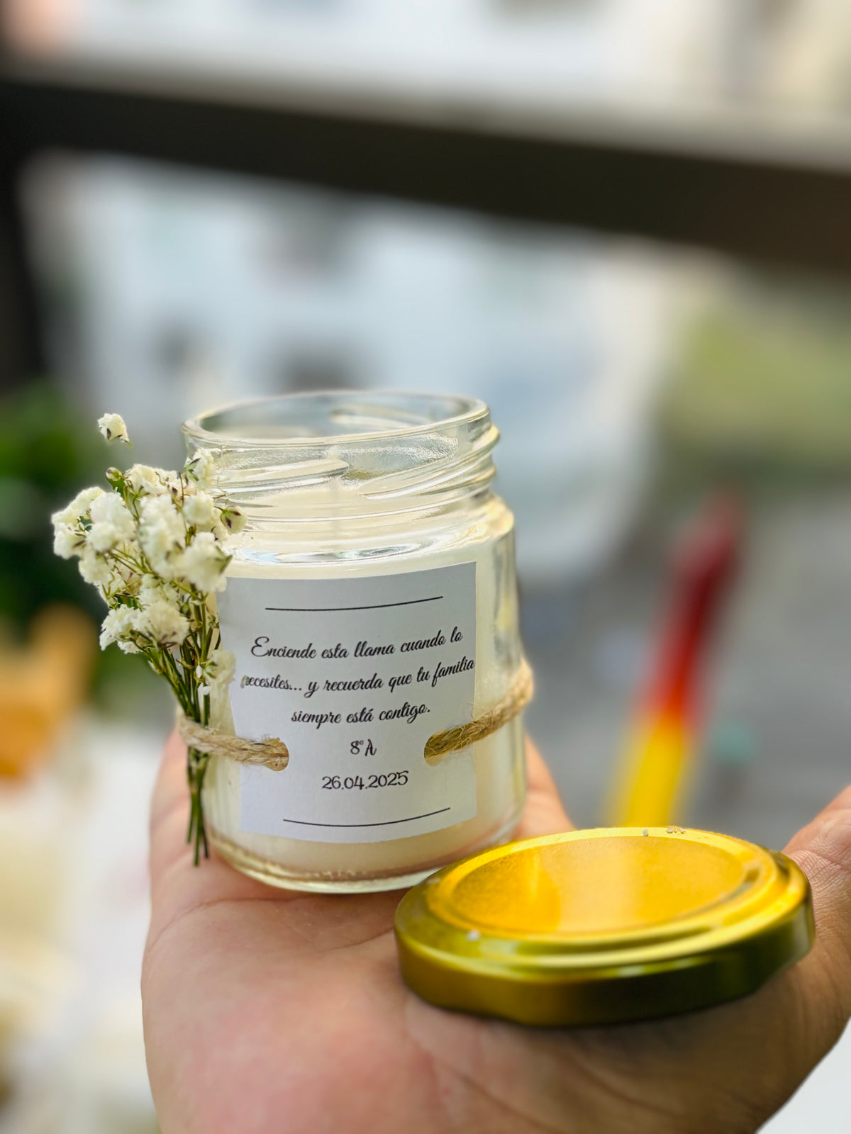 VELA AROMATICA PERSONALIZADA GRADUACIÓN 100 GRS