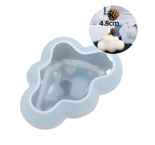 MOLDE DE SILICONA VELAS RESINA EPÓXICA MANUALIDADES FORMA DE NUBE 3.5X4.8CM