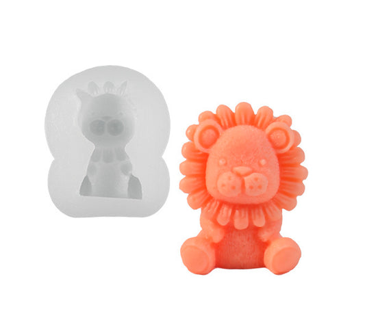MOLDE DE SILICONA PARA JABÓN VELAS FONDANT FORMA LEÓN