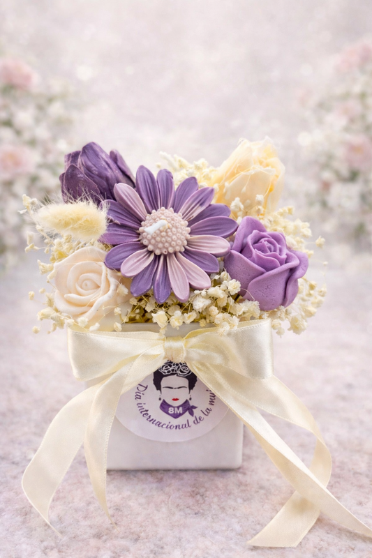 Mini arreglos florales en vela personalizados