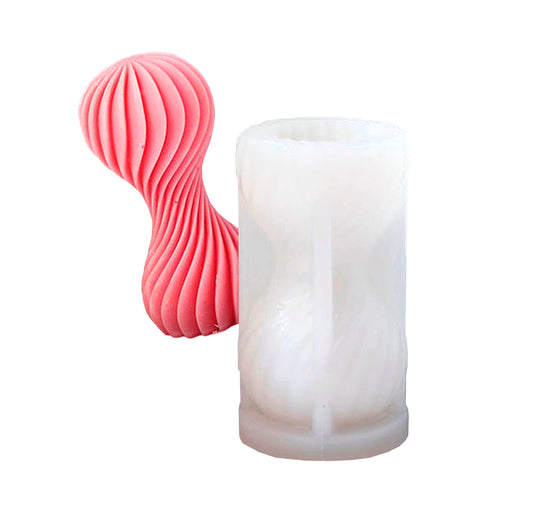 MOLDE DE SILICIONA VELAS PARAFINA CERA JABON COLUMNA ESPIRAL