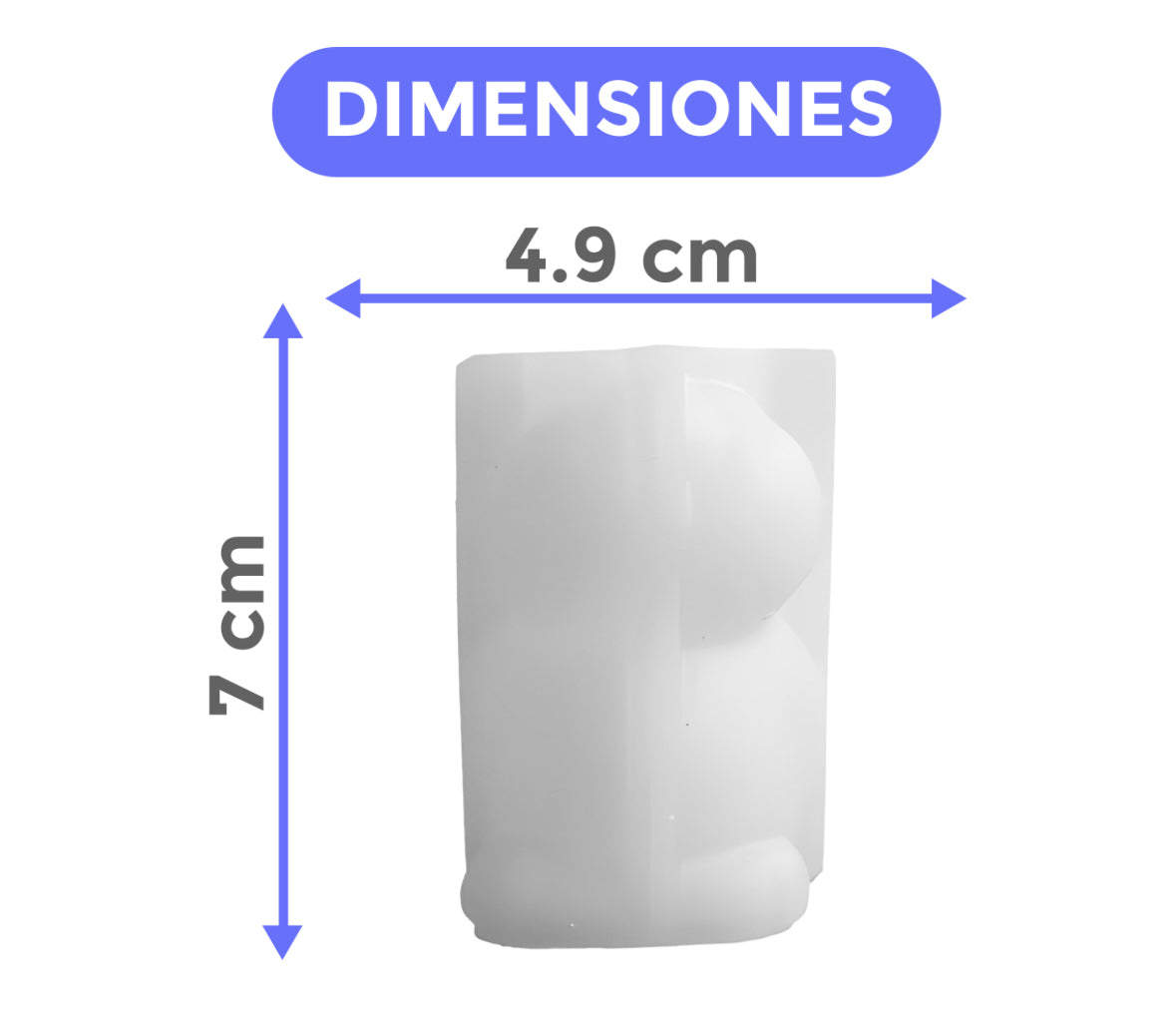 MOLDE SILICONA CONEJITO OREJUDO PARA VELAS 4.9X7 CM