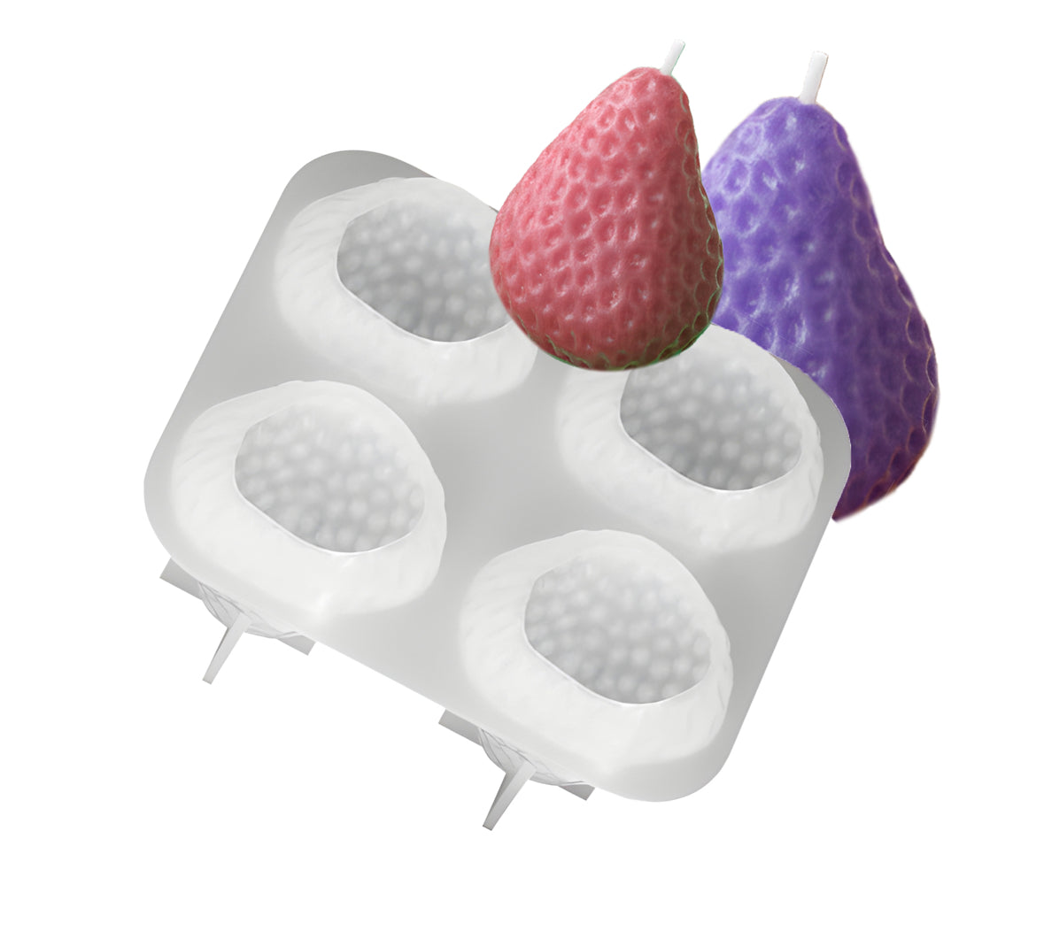 Molde para velas frutillas