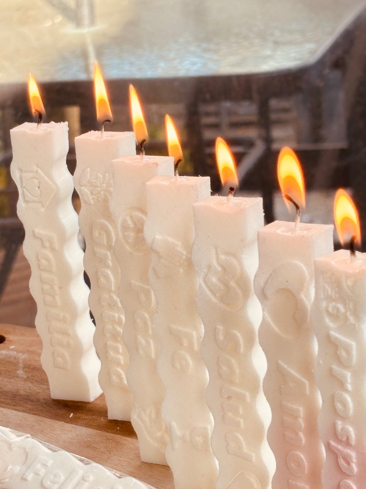 Molde silicona para velas 8 deseos