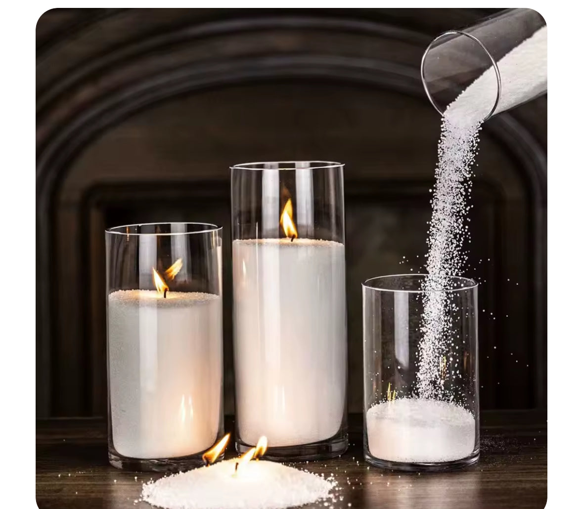 CERA PARAFINA DE ARENA GRANULADA PARA VELAS 1/2 kilo