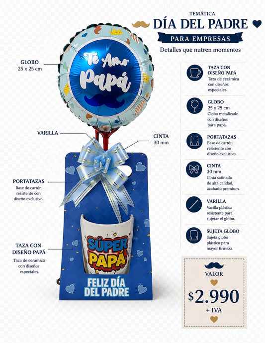 Taza + globo y empaque