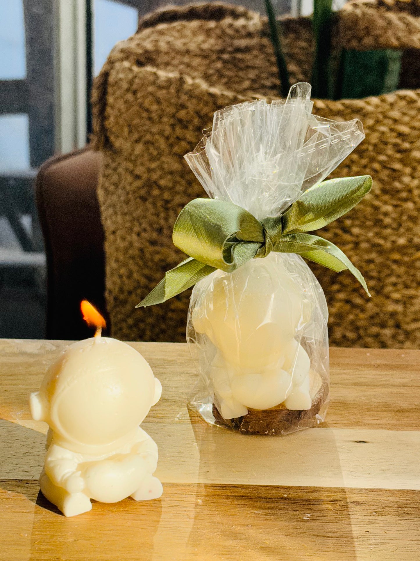 Vela astronauta + lazo y tarjeta personalizada