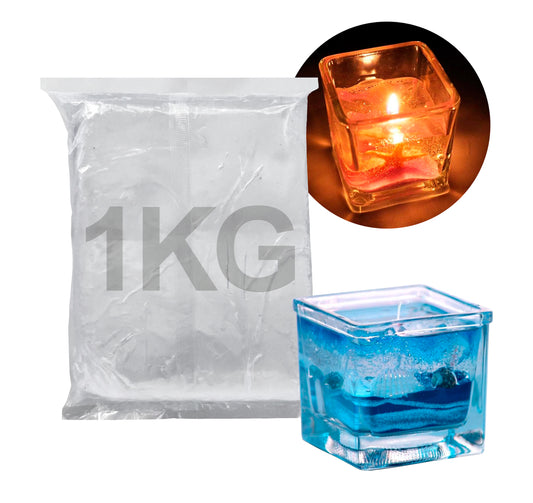 PARAFINA CERA DE GEL TRANSPARENTES VELAS 1 KILO