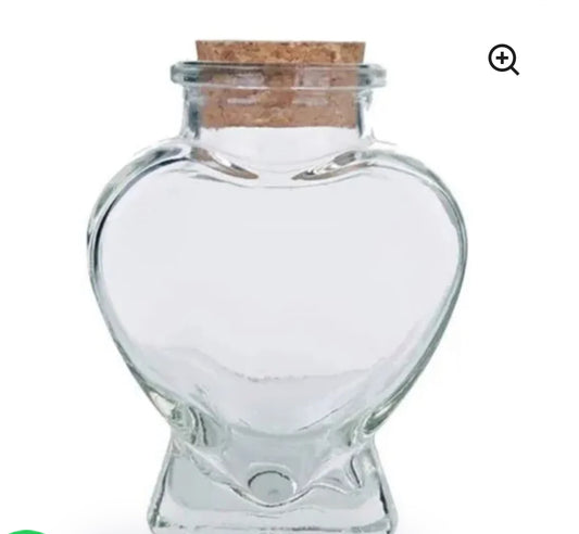 Frasco de Vidrio en Forma de Corazón 80 ML