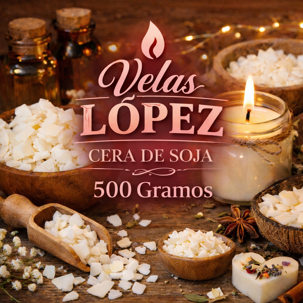Cera de soja 500 gramos. Punto fusión 40 a 45 grados