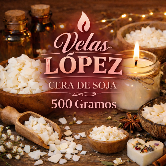Cera de soja 500 gramos. Punto fusión 40 a 45 grados